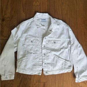 Old Navy White Gator Denim Jacket